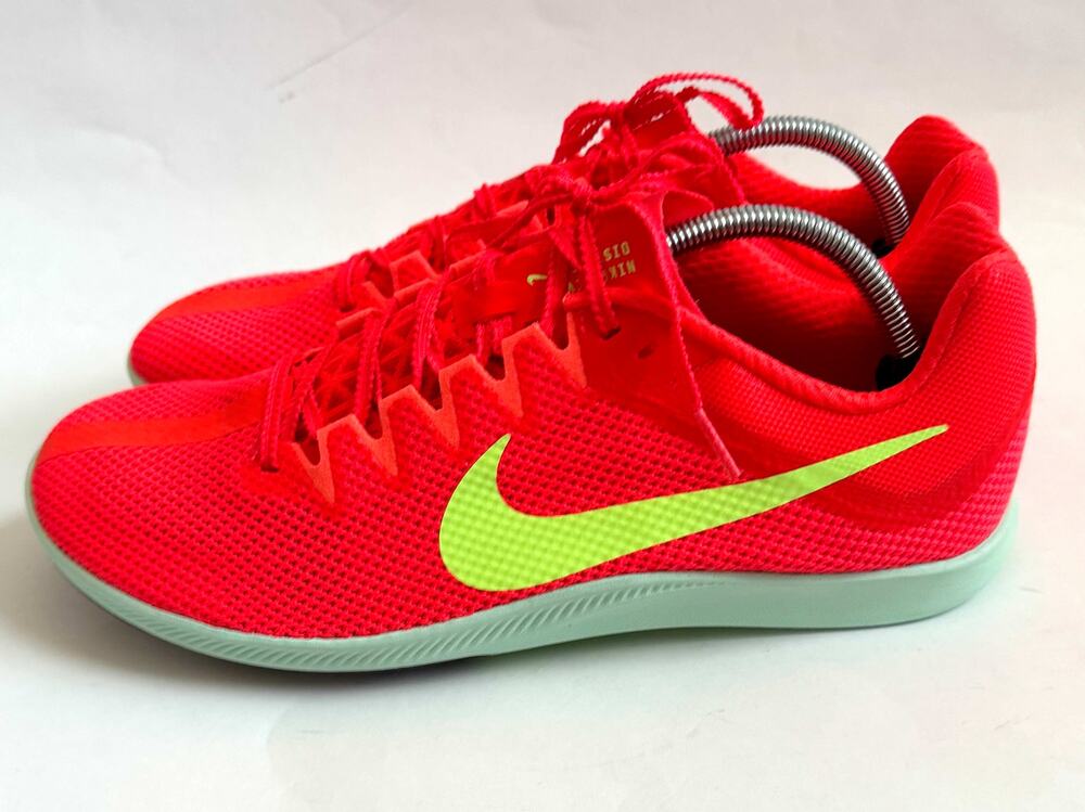 Nike Rival Distance Track Spikes Red Orange Bright Yellow Men's Size 12.5